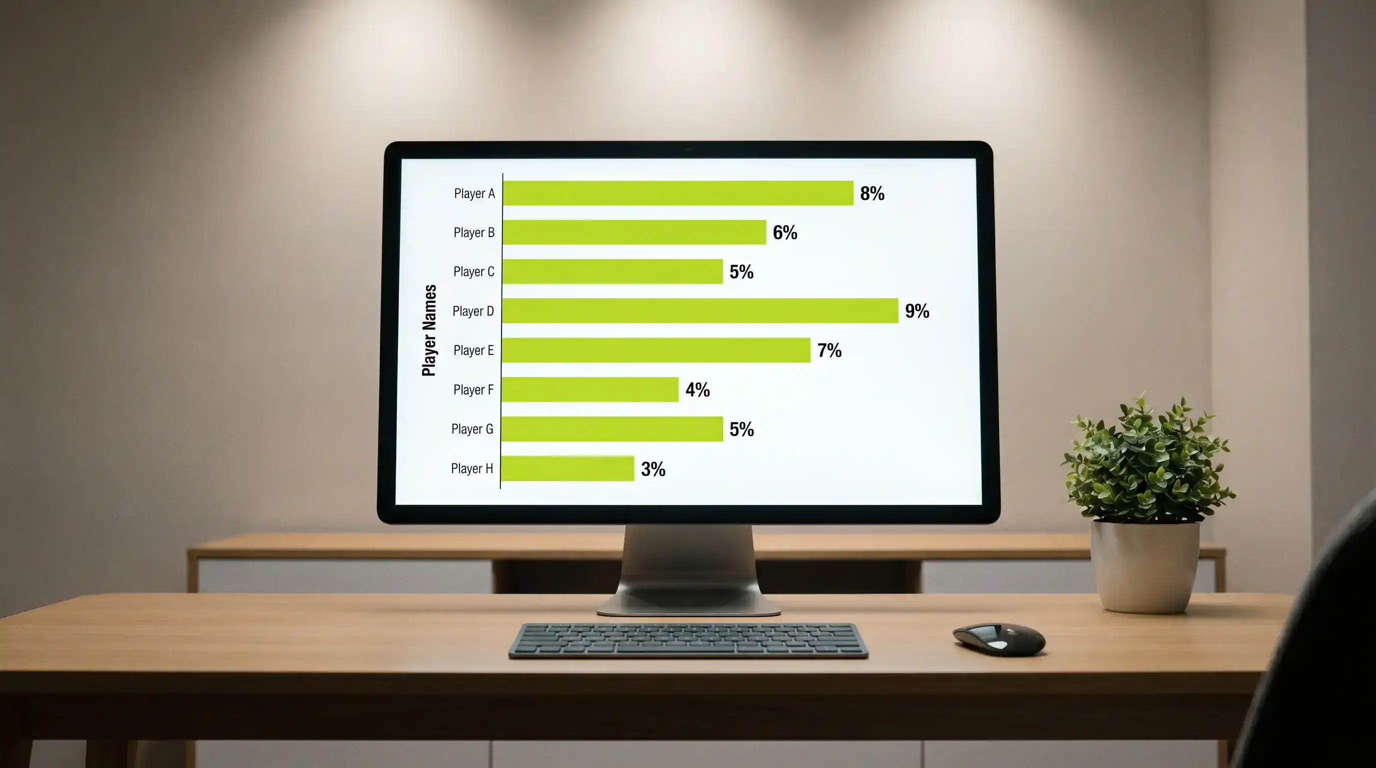 Screen showing DataGolf Expected Wins xWins probability model for a PGA Tour golf tournament field