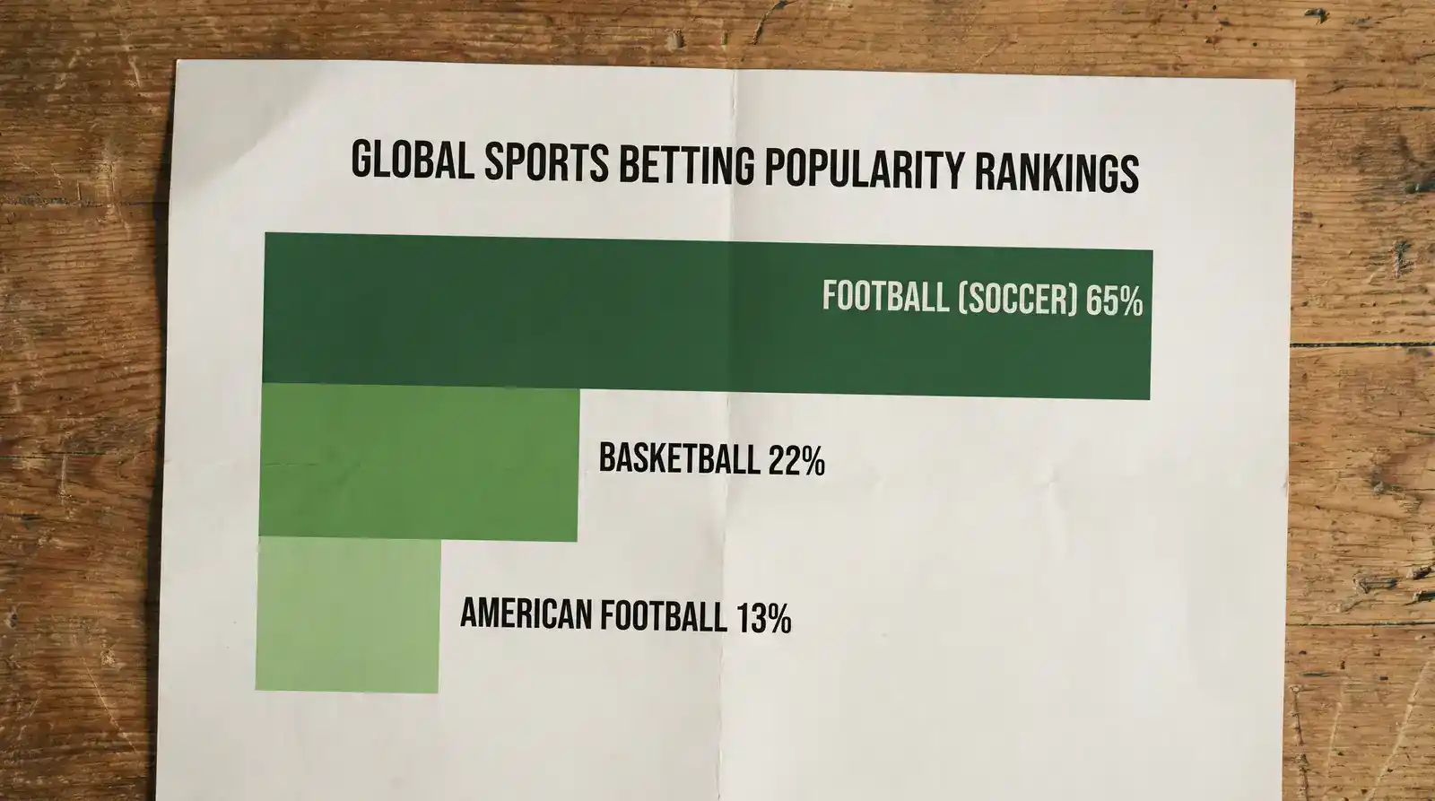 Horizontal bar chart showing golf as third most popular sport for UK punters