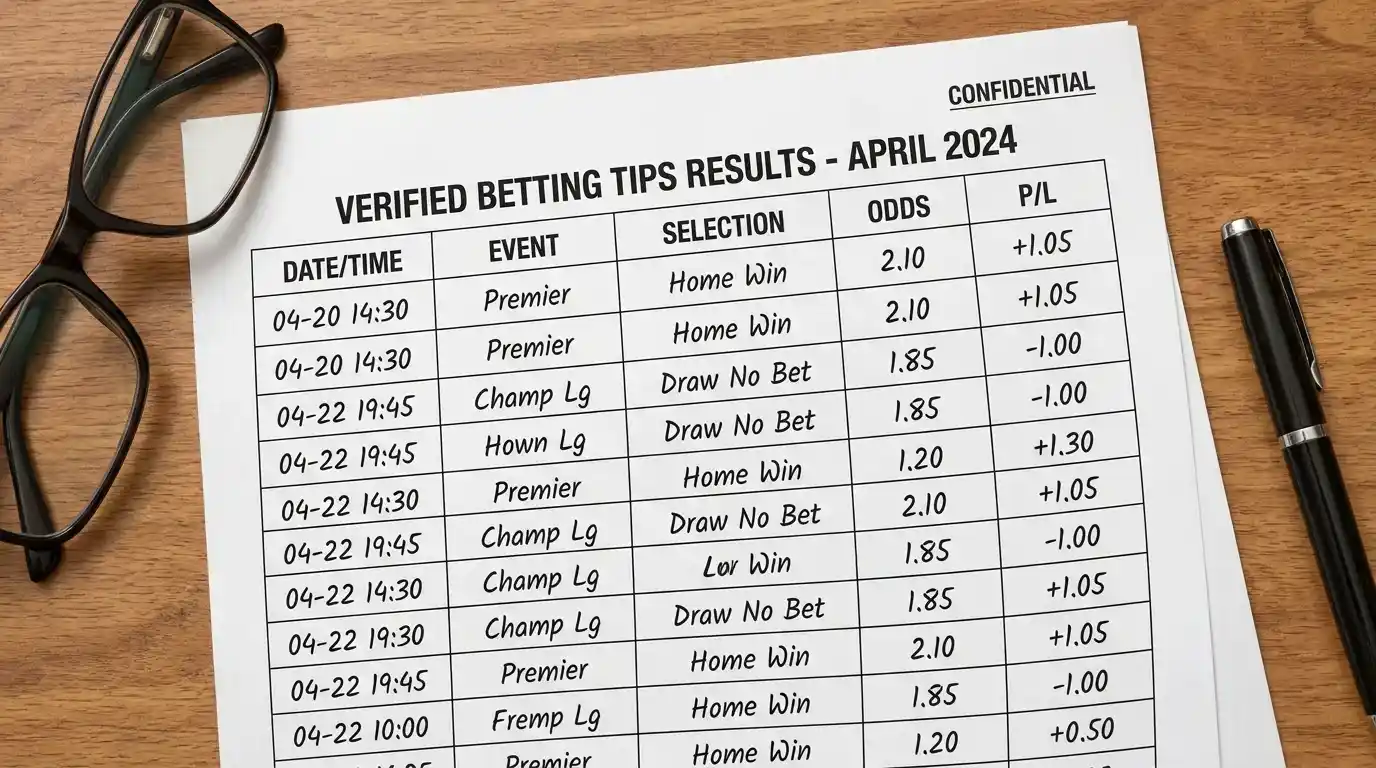 Verified golf tipster results document with independently proofed bets and P/L data
