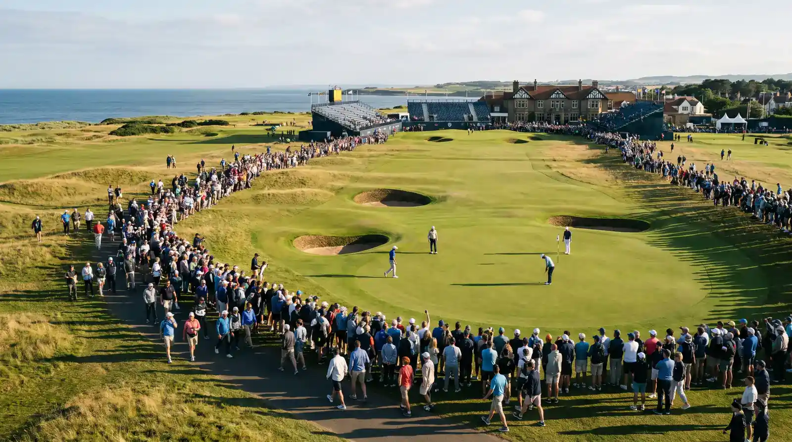 Prestigious Rolex Series golf event with large gallery and premium venue presentation