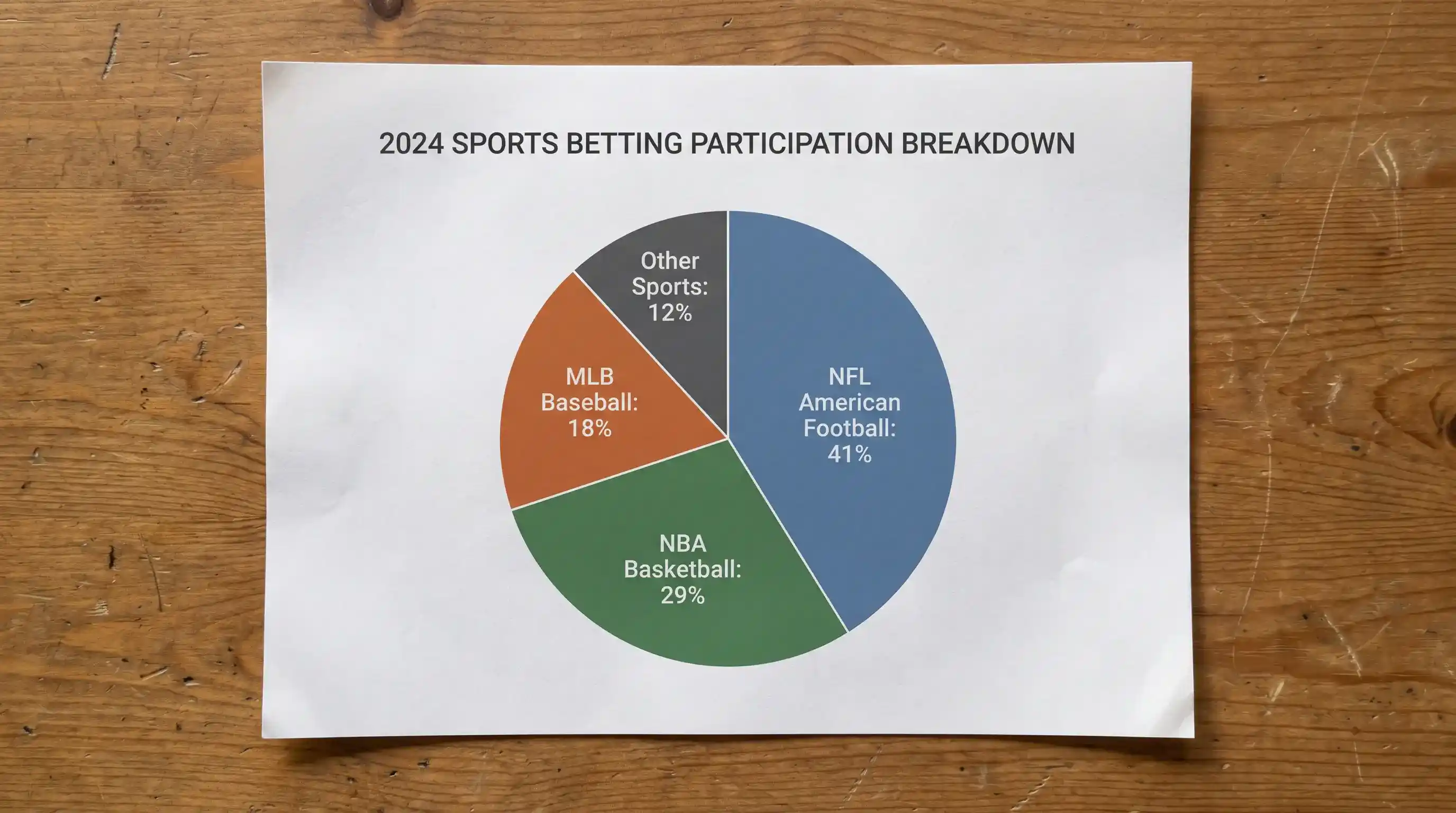 Pie chart showing sports betting participation breakdown for UK adults